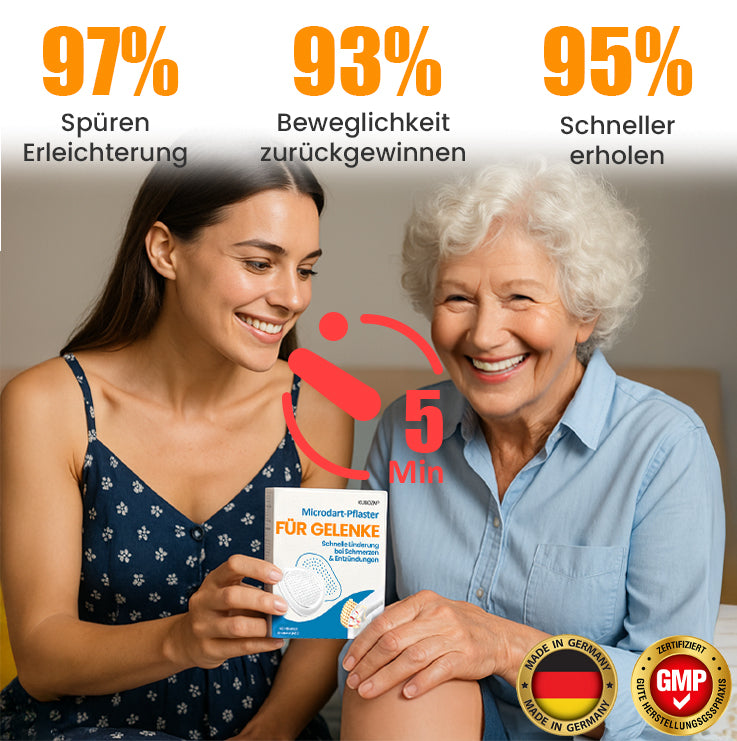 KUBOZN® Gelenk-MicroPatch – Spürbare Linderung bei Gelenkschmerzen in nur 5 Minuten
