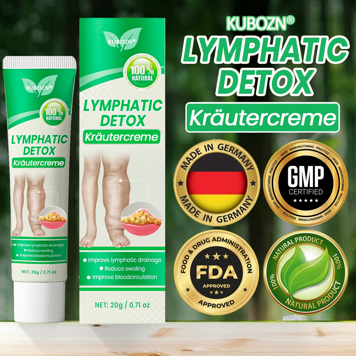 KUBOZN® Lymphatische Detox-Kräutercreme